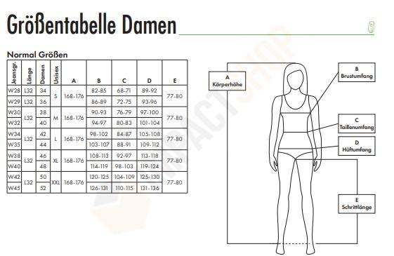 LeibWachter női mérettáblázat