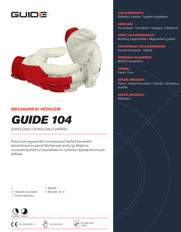 Guide 104 adatlap