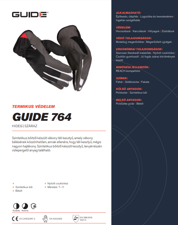 Guide 764 adatlap