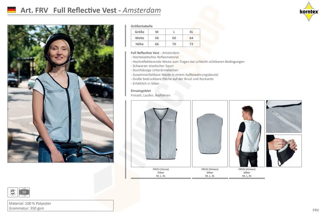Korntex Amsterdam mérettáblázat