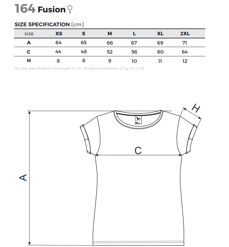 Malfini fusion 164 női póló mérettáblázat