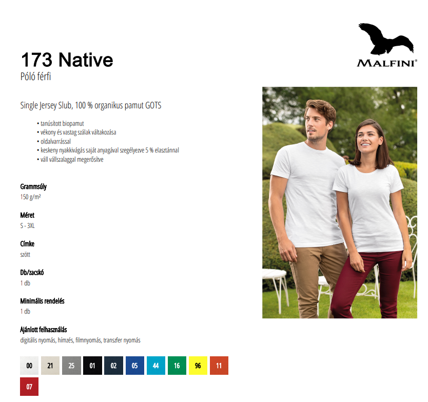 Native 173 adatlap