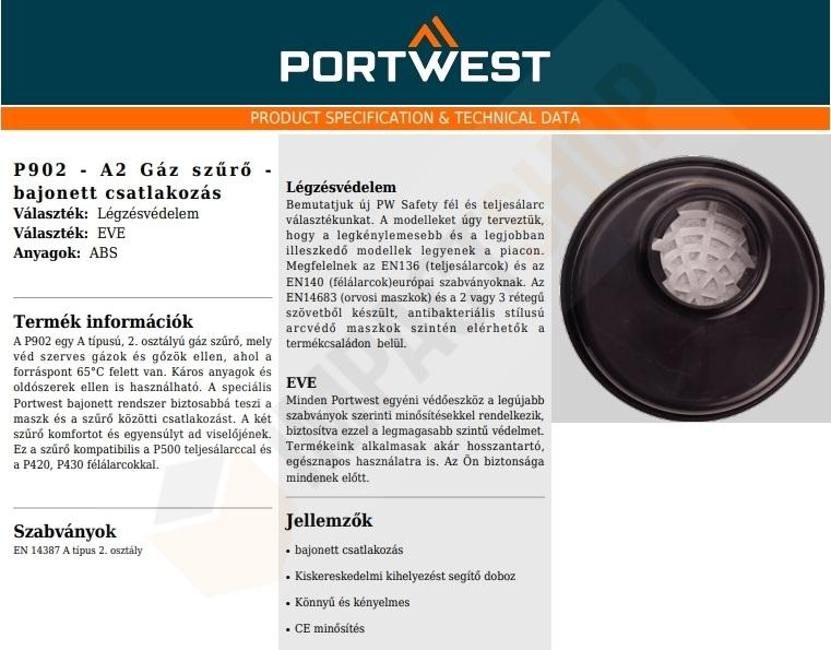Portwest P902 adatlap