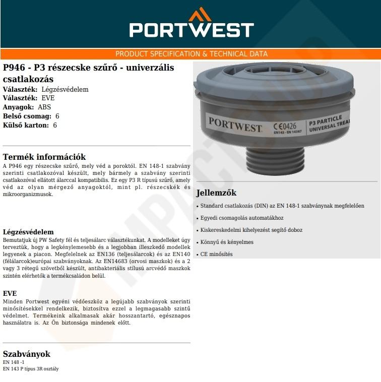 Portwest P946 adatlap