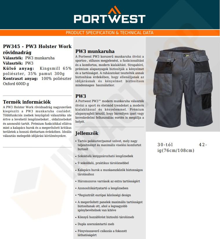 Portwest PW345 adatlap
