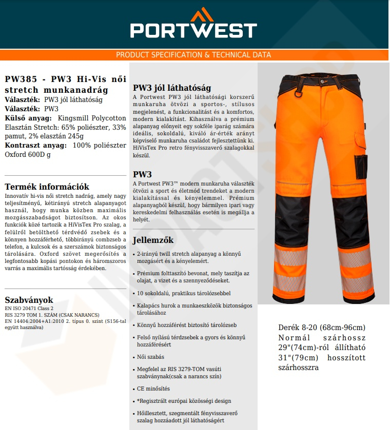 Portwest PW385 adatlap