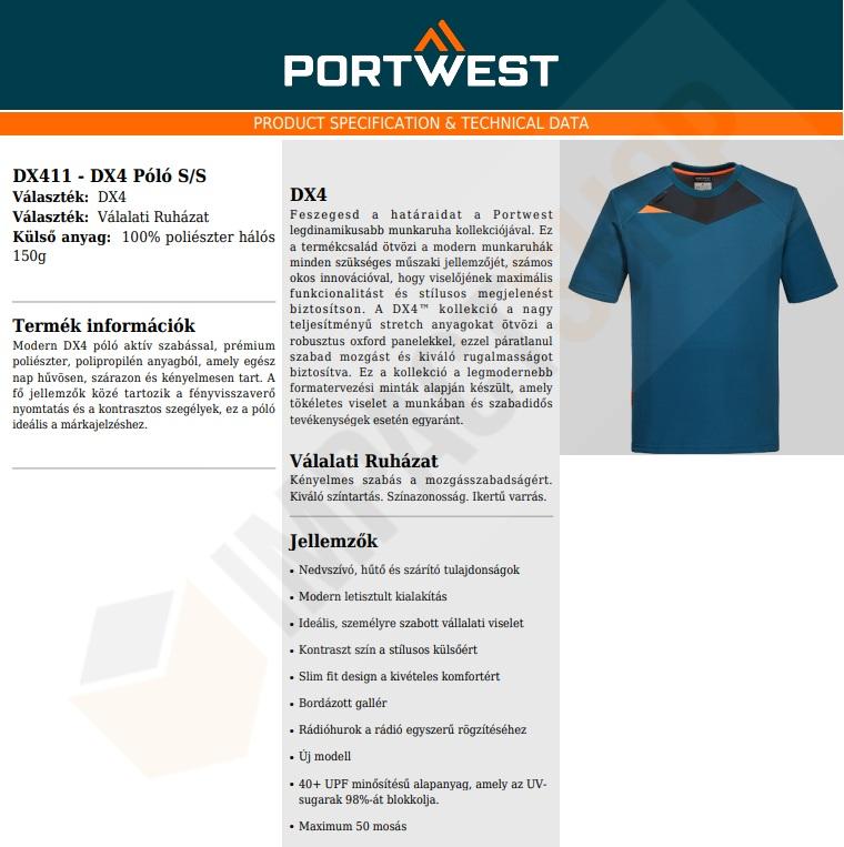 Portwest DX411 adatlap