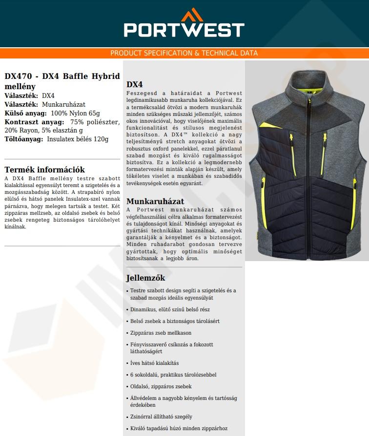 Portwest DX470 adatlap