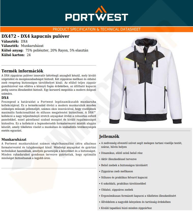 Portwest DX472 adatlap