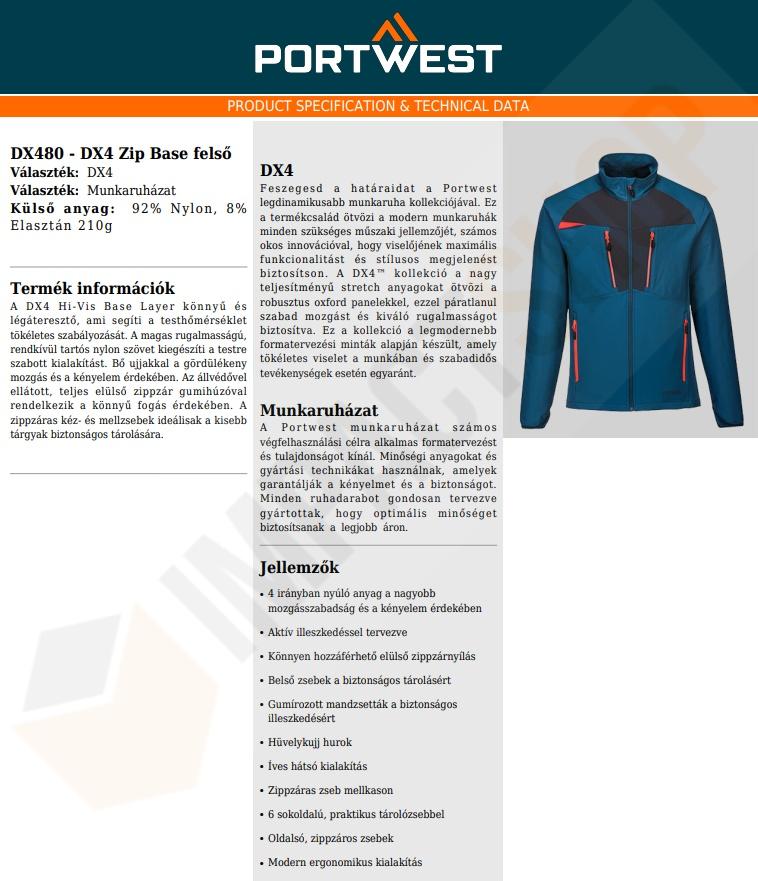 Portwest DX480 adatlap