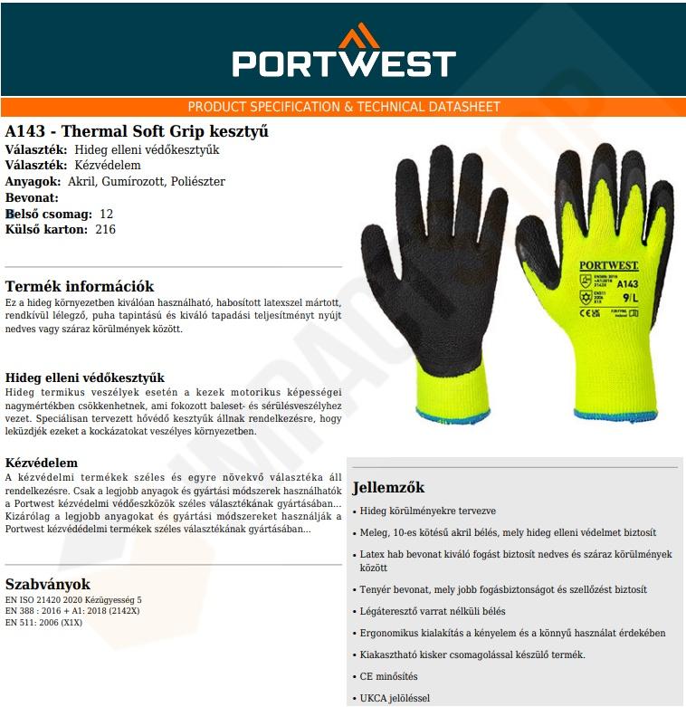 Portwest A143 adatlap