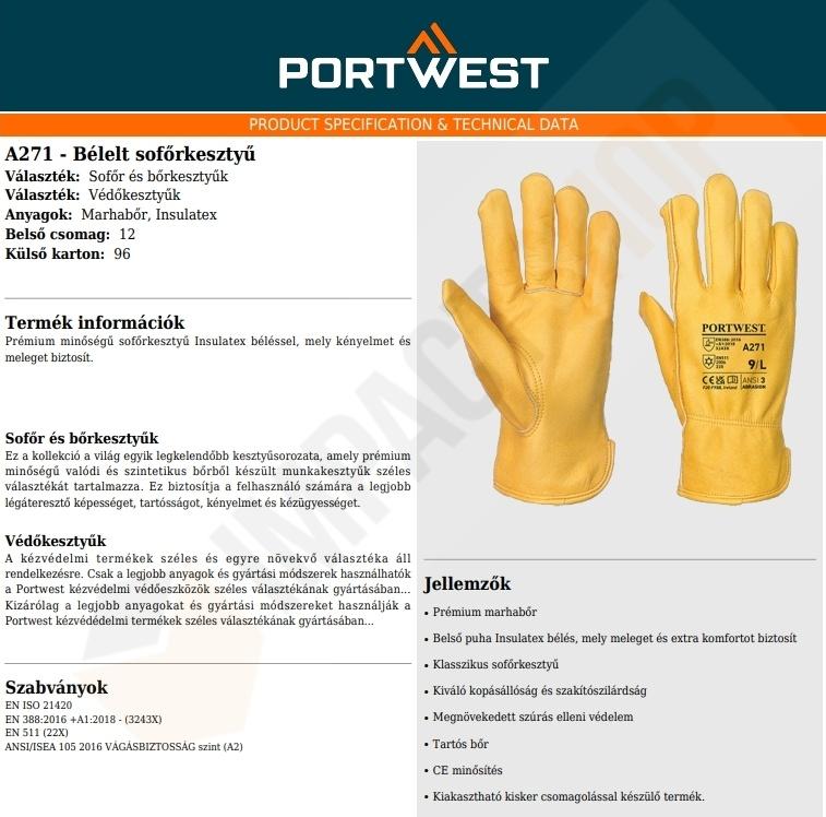 Portwest A271 adatlap