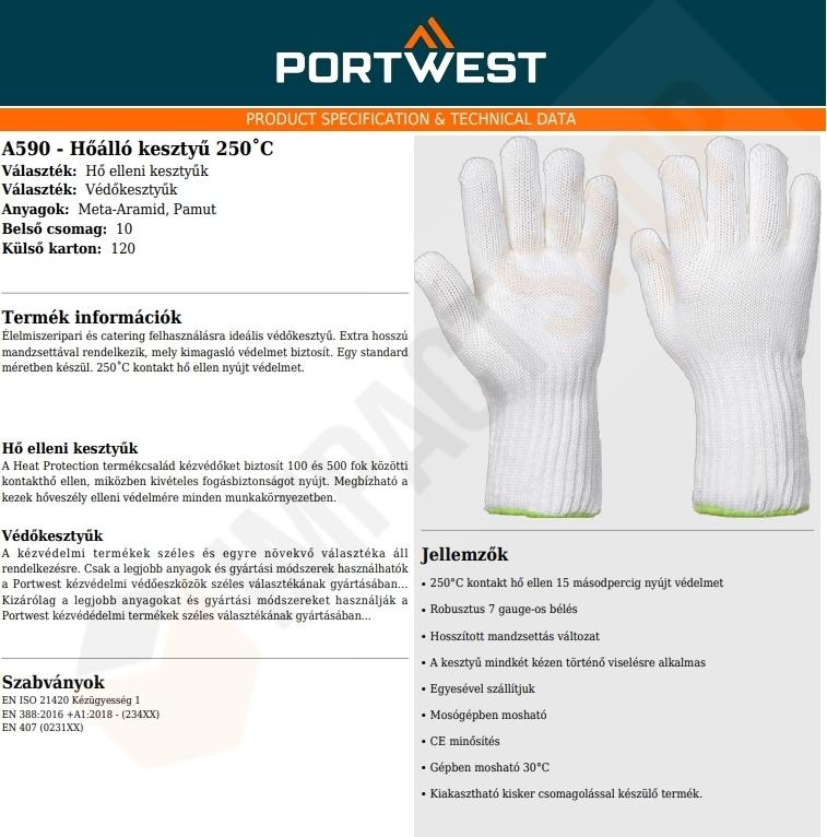 Portwest A590 adatlap