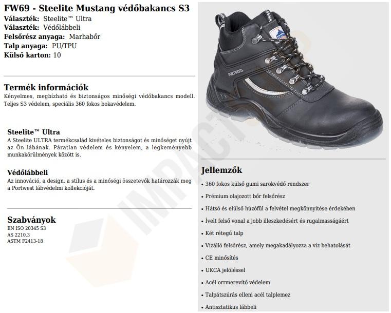 Portwest FW69 adatlap