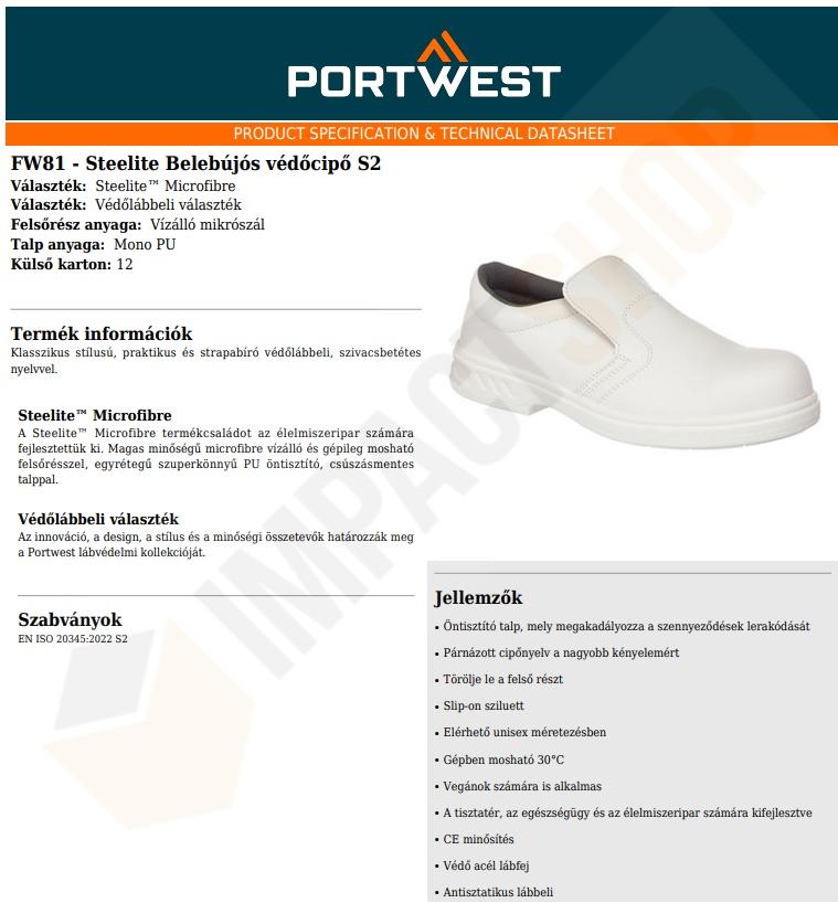 Portwest FW81 adatlap