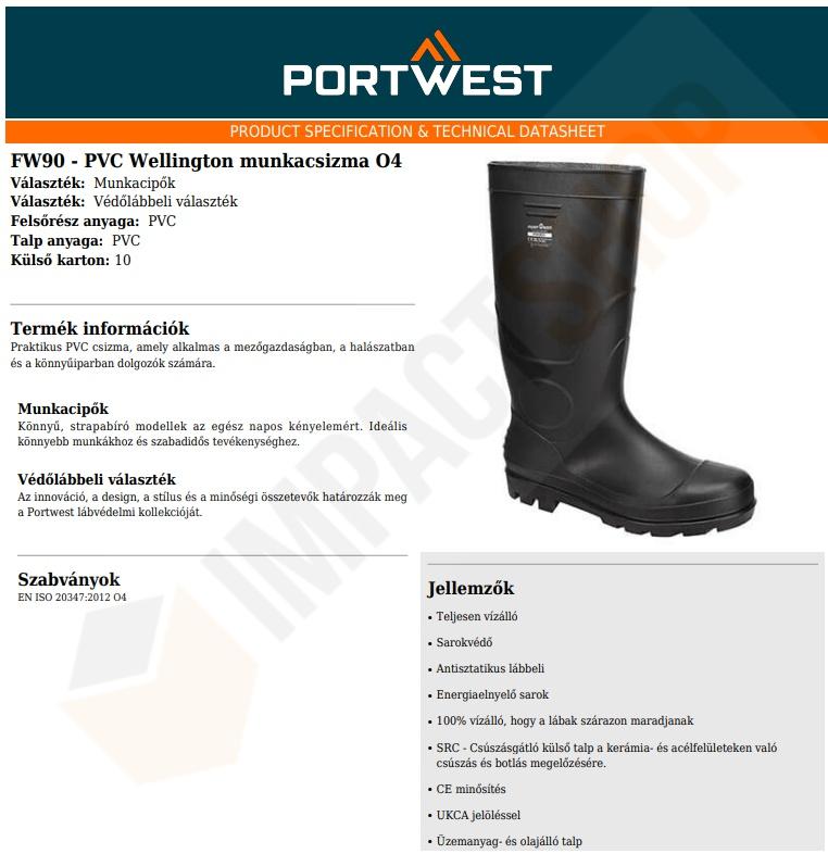 Portwest FW90 adatlap