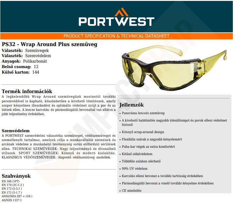 Portwest PS32 adatlap