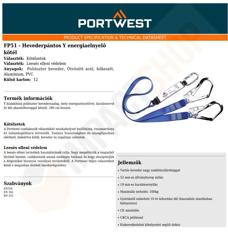Portwest FP51 adatlap