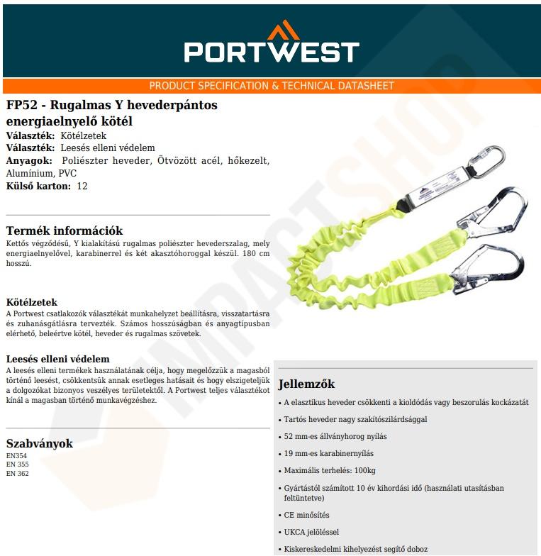 Portwest FP52 adatlap