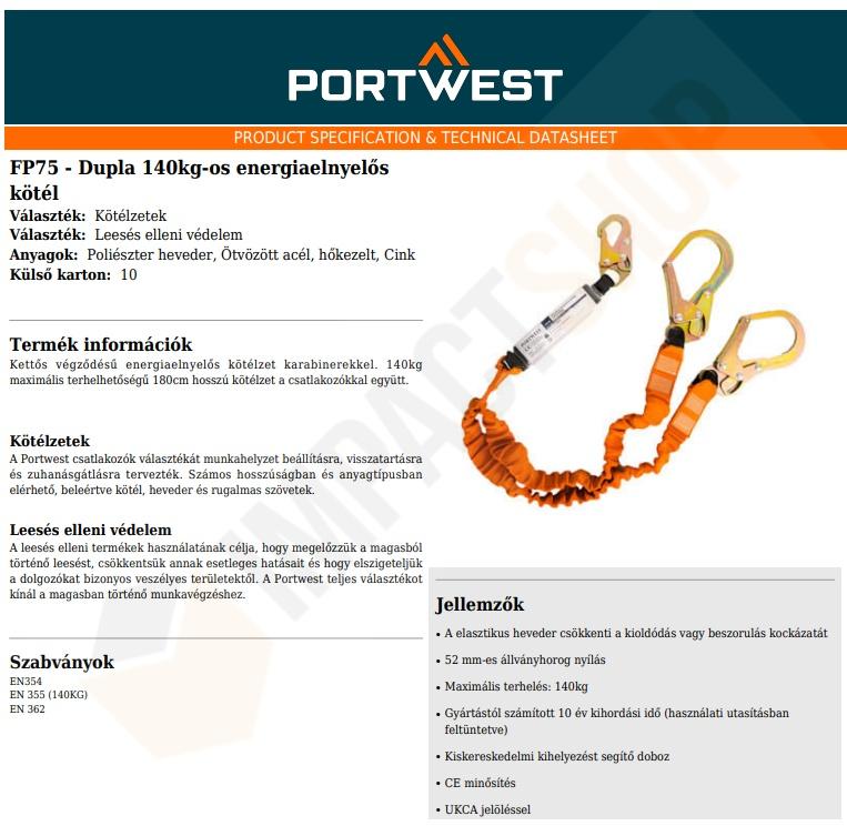 Portwest FP75 adatlap