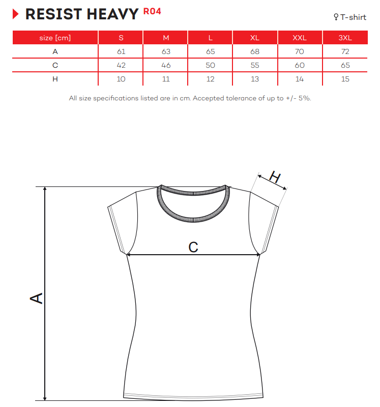 Rimeck Resist heavy R04 női mérettáblázat